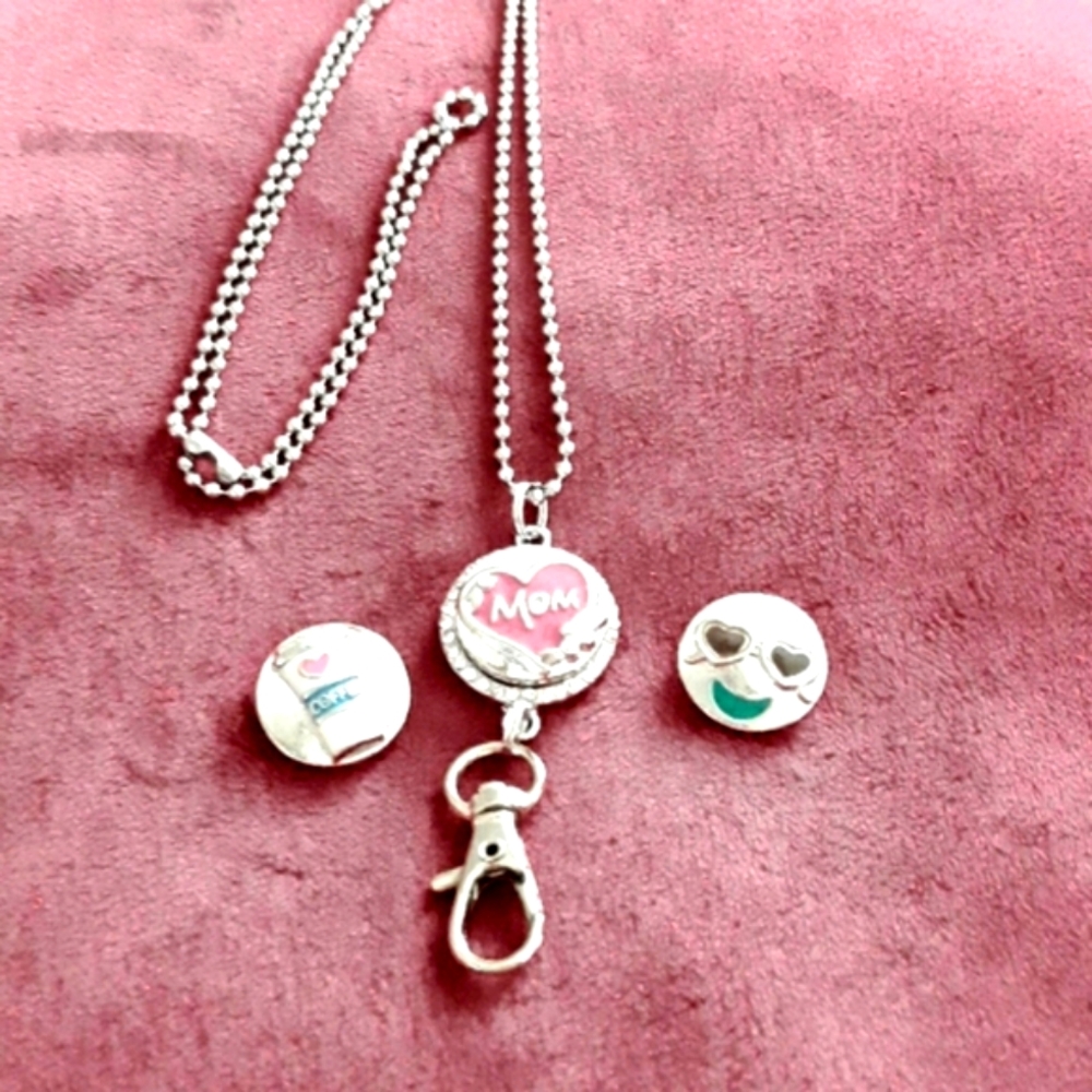 Snap Button Lanyard Necklace